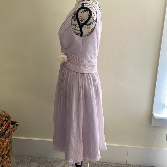 Melissa Sweet Lilac Purple Chiffon Sleeveless Formal Dress Knee Length SZ 8 - Picture 6 of 9